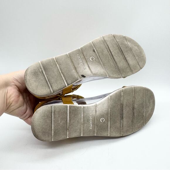 CC Corso Como Brawyn Strappy Nylon & Suede Sandal In Marigold Yellow Size 7 - Picture 10 of 13